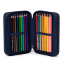 ASTUCCIO maxi 3 ZIP scuola ERGOBAG triplo SUPER REFLECTBEAR GLOW materiale riciclato NERO Ergobag - 3