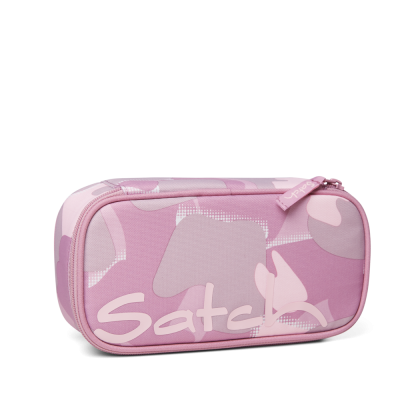 ASTUCCIO ovale SATCH pencil case HEARTBREAKER attrezzato ROSA CAMO con squadra in omaggio BOX Satch - 1