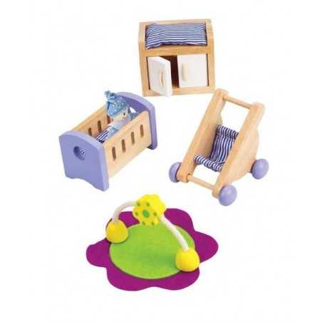 CAMERETTA DEL NEONATO in legno accessorio casa delle bambole HAPE Happy Family