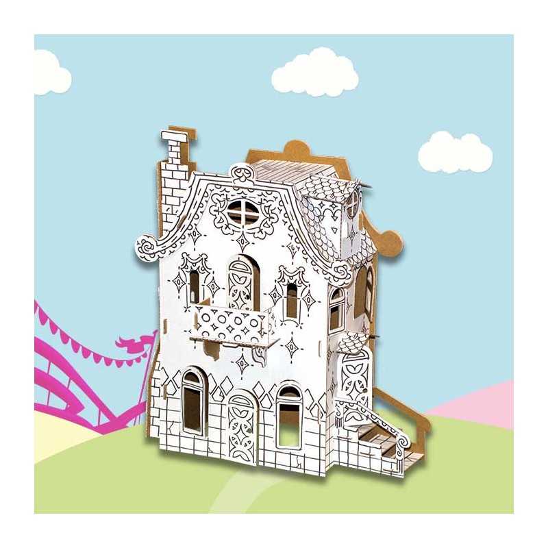 Educa - 3D Dream Garden 2in1 Castillo | Construye con Piezas de cartón a Todo Color Este Maravilloso Castillo y cultiva tu Propio jardín en casa. A Partir de 5 años (19468