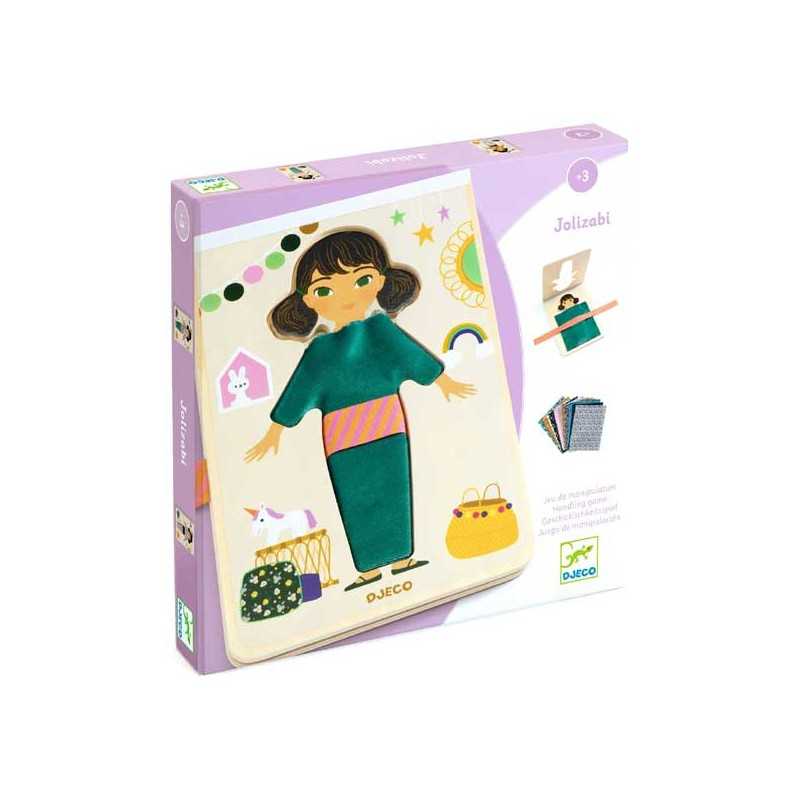 JOLIZABI gioco creativo DJECO legno e tessuti DJ01668 età 3+