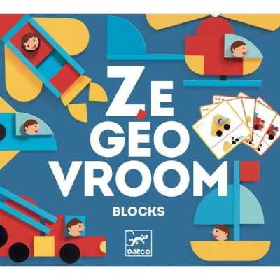 ZE GEO VROOM blocks DJECO gioco DJ06436 veicoli IN LEGNO età 3+ Djeco - 1