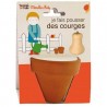 VASETTO DI ZUCCA BIOLOGICA vaso, semi e disco di cocco Moulin Roty & Graines en Folie età 3+