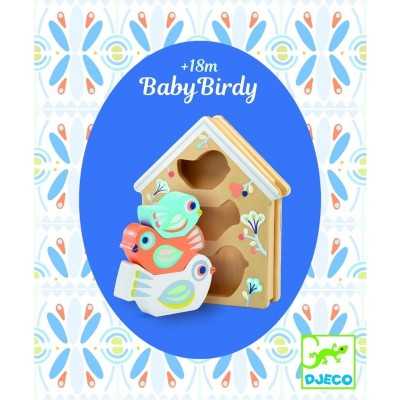 BABY BIRDY in legno INCASTRI sagomato DJECO uccellini DJ06123 età 18 mesi + Djeco - 1
