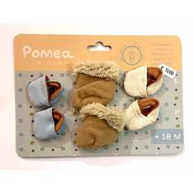 PANTOFOLE abiti per bambole SET DI 3 PAIA pomea collection DJECO età 18 mesi + Djeco - 1