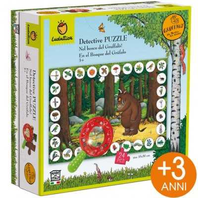 DETECTIVE PUZZLE nel bosco del GRUFFALO gioco con lente d'ingrandimento LUDATTICA età 3+ LUDATTICA - 1