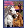 SUNSET HORSES kit artistico CREART ravensburger CON GLITTER set 10 colori CON CORNICE età 9+ Ravensburger - 2