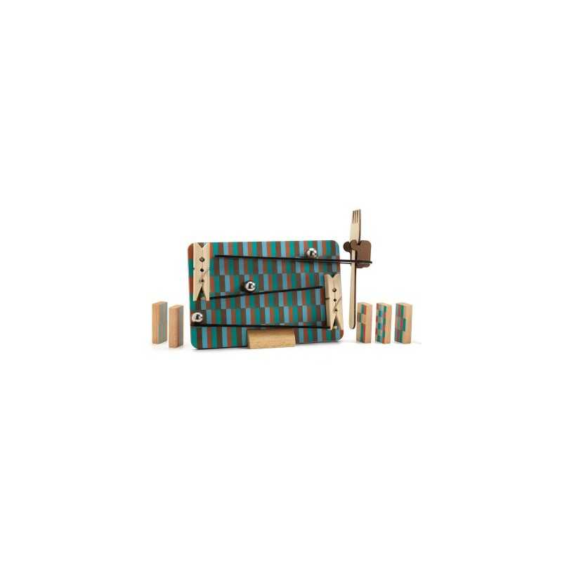 Rastrelliera Per Mahjong E Domino - Set Da 4 Base In Legno - Per Giochi Da Tavolo E Scrivania - Foto 7