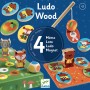 LUDO WOOD con 4 giochi di società MEMO LOTO LUDO MAGNET cofanetto DJECO pezzi in legno DJ01628 età 2+ Djeco - 1