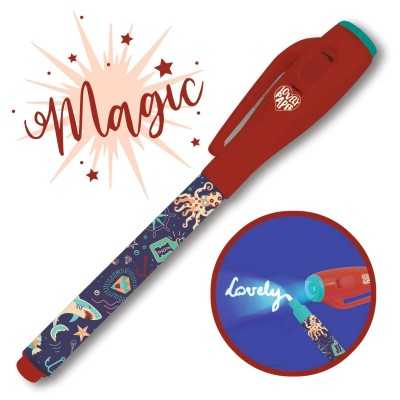 PENNA MAGICA magic pen STEVE trasparente DJECO con luce DD03768 segreti