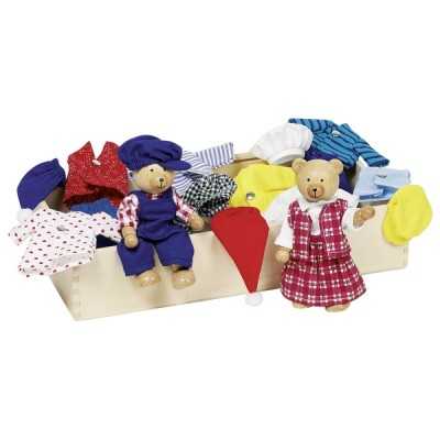 BENNA & BENNOH kit con 2 bambole e 8 set di abiti GOKI gioco in legno PUPAZZI età 3+ GOKI - 1