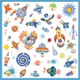 ADESIVI set di 160 stickers SPAZIO viaggio interstellare DJECO creativo DJ09270 età 4+ Djeco - 4