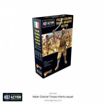ITALIAN COLONIAL TROOPS INFANTRY SECTION bolt action WW2 warlord games SET DI 10 MINIATURE età 14+ Warlord Games - 1