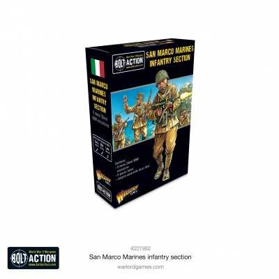 SAN MARCO MARINES INFANTRY SECTION bolt action WW2 warlord games SET DI 9 MINIATURE età 14+ Warlord Games - 1