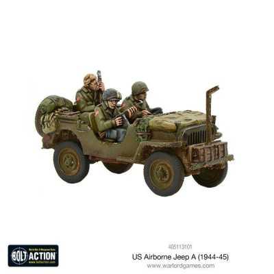 US AIRBORNE JEEP 1944 1945 miniatura in plastica e metallo WW2 bolt action WARLORD GAMES età 14+ Warlord Games - 1