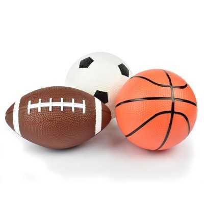 MINI BALL SET con 3 palloni BASKET CALCIO RUGBY palle LEGAMI Legami - 1