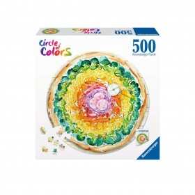 PUZZLE ravensburger CIRCLE OF COLORS circolare PIZZA originale 500 PEZZI diametro 52 CM