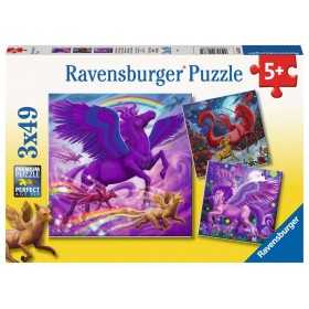 3 PUZZLE DA 49 PEZZI ravensburger CREATURE MITOLOGICHE set 3x49 pz 056781 età 5+ Ravensburger - 1