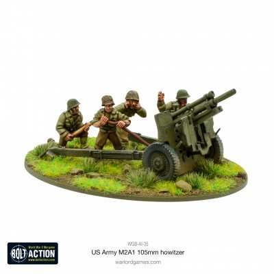US ARMY M2A1 105MM HOWITZER miniature in metallo WGB-AI-35 warlord games BOLT ACTION età 14+ Warlord Games - 1