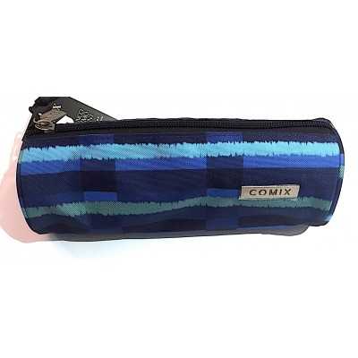 PORTAPENNE tombolino ASTUCCIO con zip COMIX pencil bag RETTANGOLI BLU Franco Panini Ragazzi - 1