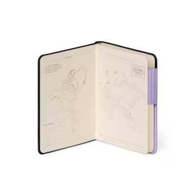 TACCUINO quaderno MY NOTEBOOK a righe VIOLA small LEGAMI con elastico 9,5 X  13,5 CM lavender