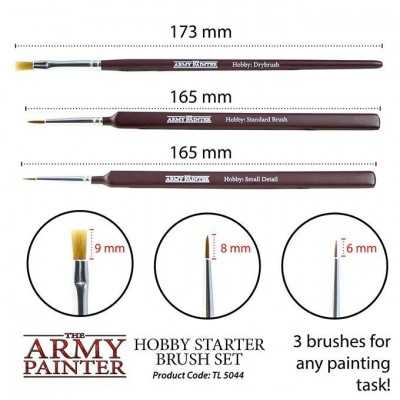 HOBBY STARTER BRUSH SET con 3 pennelli assortiti THE ARMY PAINTER miniature  & model tools
