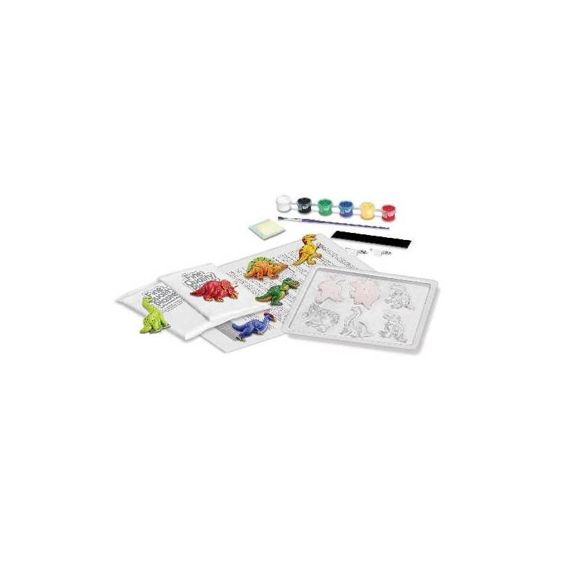 4M Modella E Dipingi Simpatici Animali - Kit Creativo Per Bambini 5+ Con Gesso E Vernici Per Creare 12 Magneti O Spillette - 4