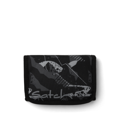 PORTAFOGLI wallet MOUNTAIN GRID in plastica riciclata SATCH compatto NERO Satch - 1