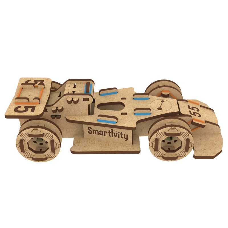 Kit Fai Da Te Auto Solare 3D In Legno - Progetto Scientifico Per Bambini