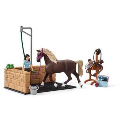 ZONA LAVAGGIO DI EMILY E LUNA con cavallo e accessori HORSE CLUB miniature in resina SCHLEICH 42438 età 5+ Schleich - 1