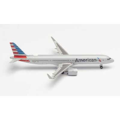 AMERICAN AIRLINES AIRBUS A321 neo aereo in metallo HERPA 533911 scala 1:500 Herpa - 1