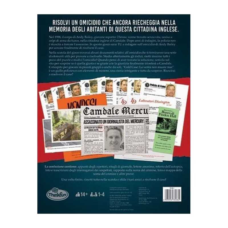 Thinkfun Cold Case 1 – La Verità Non Muore MAI – Edición Italiana – Juego De Misterio Para 1-4 Jugadores – A Partir De 14 Años – Investiga Un Asesinato De 1988