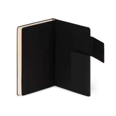 TACCUINO quaderno MY NOTEBOOK pagine bianche NERO medium LEGAMI con  elastico 13 X 21 CM black