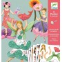 PUPAZZI DA COLORARE marionette di carta FATE kit artistico DJECO DJ09654 età 6+ Djeco - 1