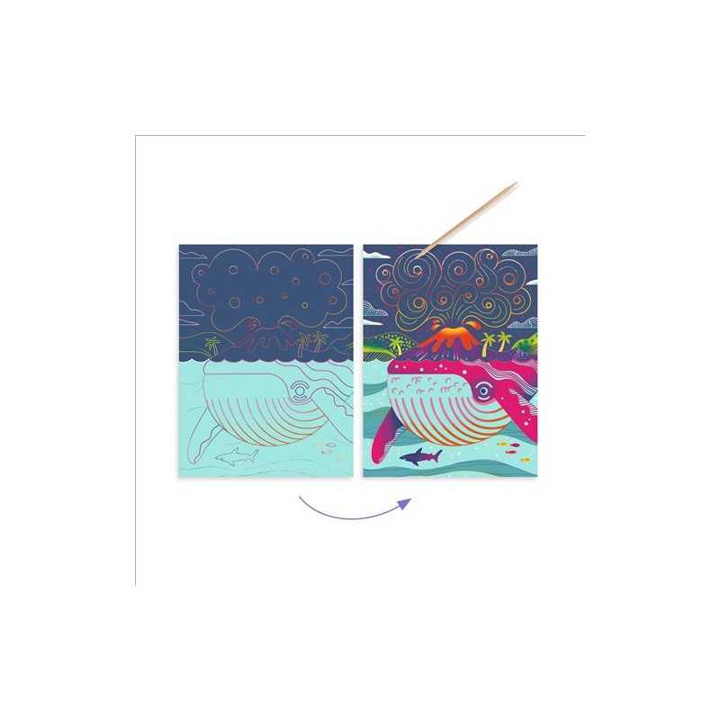 Cartoline da grattare in carta floreale – (30 carte