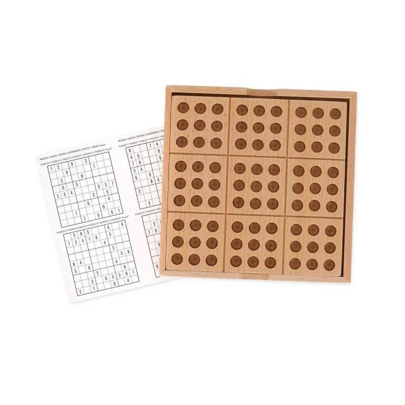 LeDélirant Sudoku In Legno Massello Di Acacia - Gioco Da Tavolo Matematico Con 81 Pedine E 24 Griglie