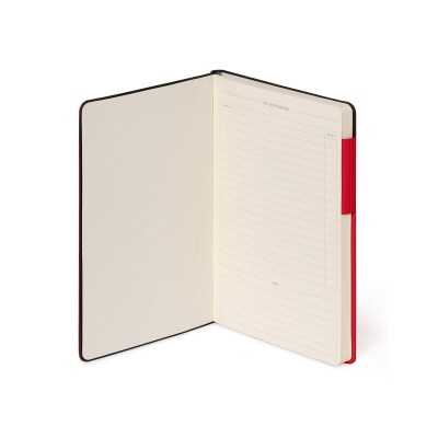 TACCUINO quaderno plain MY NOTEBOOK pagina bianca ROSSO medium LEGAMI con  elastico 13 X 21 CM