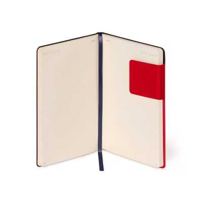 Quaderno A5 con elastico colore rosso