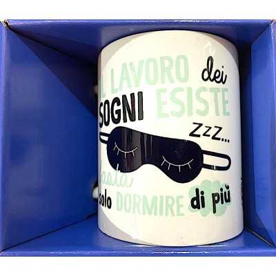 TAZZA mug IN CAMPEGGIO IL RELAX E' SOLO SOTTO LE STELLE CAMPEGGIOFOREVER in  metallo AZZURRA h&h
