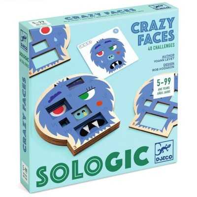 CRAZY FACES con 40 sfide SOLOGIC gioco tascabile DJECO solitario DJ08591 età 5+ Djeco - 1
