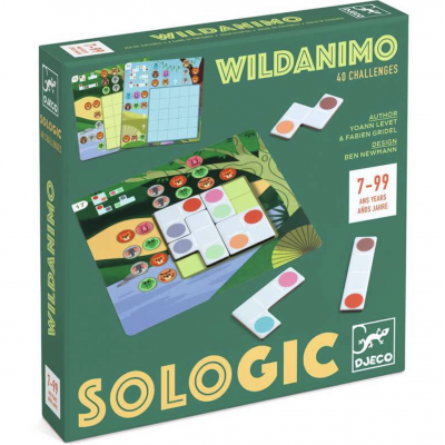 WILDANIMO con 40 sfide SOLOGIC gioco tascabile DJECO solitario DJ08521 età 7+ Djeco - 2