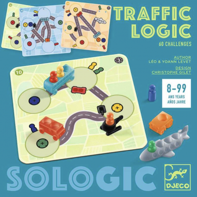 TRAFFIC LOGIC con 60 sfide SOLOGIC gioco tascabile DJECO solitario DJ08585 età 8+ Djeco - 2