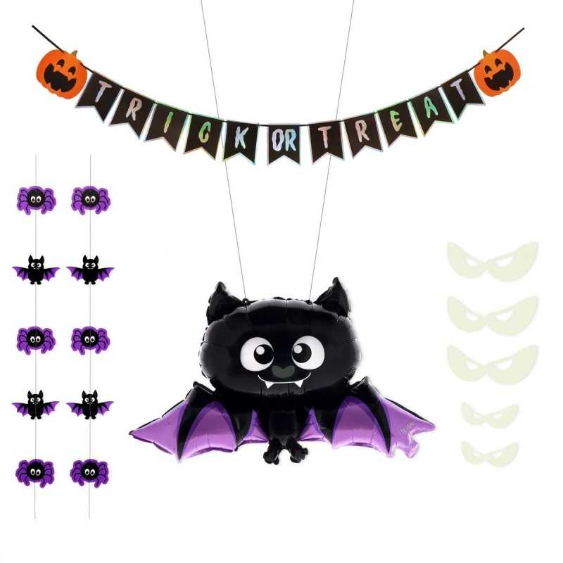 Lanterna di carta asiatica di Halloween con luci a stringa