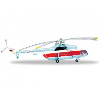 INTERFLUG MIL MI-8T elicottero in metallo HERPA WINGS scala 1:200 miniatura 555784 Herpa - 1