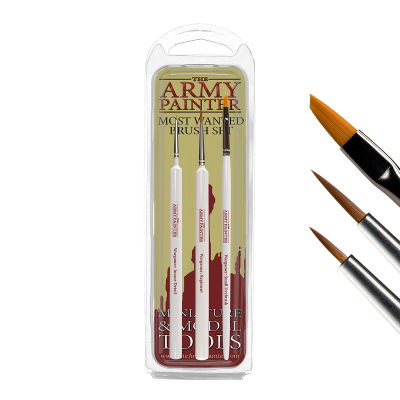 MOST WANTED BRUSH SET kit di pennelli THE ARMY PAINTER per miniature  MODELLISMO