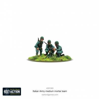 ITALIAN ARMY MEDIUM MORTAR TEAM set BOLT ACTION miniature in metallo WARLORD GAMES scala 1/56 mm28 Warlord Games - 1