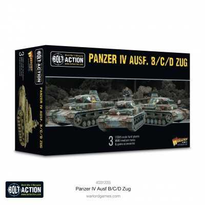 PANZER IV AUSF B/C/D ZUG 3 CARRI set di miniature BOLT ACTION in plastica WARLORD GAMES scala 1/56 mm28 Warlord Games - 1