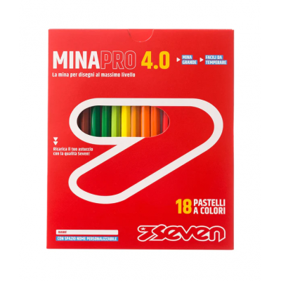 MINA PRO 4.0 minapro SET DI 18 PASTELLI seven COLORI ASSORTITI kit artistico SEVEN - 1