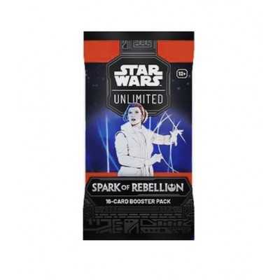 STAR WARS UNLIMITED set di 16 carte BOOSTER PACK spark of rebellion IN INGLESE età 12+ Asmodee - 1