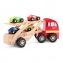 BISARCA camion CAR TRANSPORTER con 4 auto IN LEGNO new classic toys FAGGIO età 18 mesi +  - 3